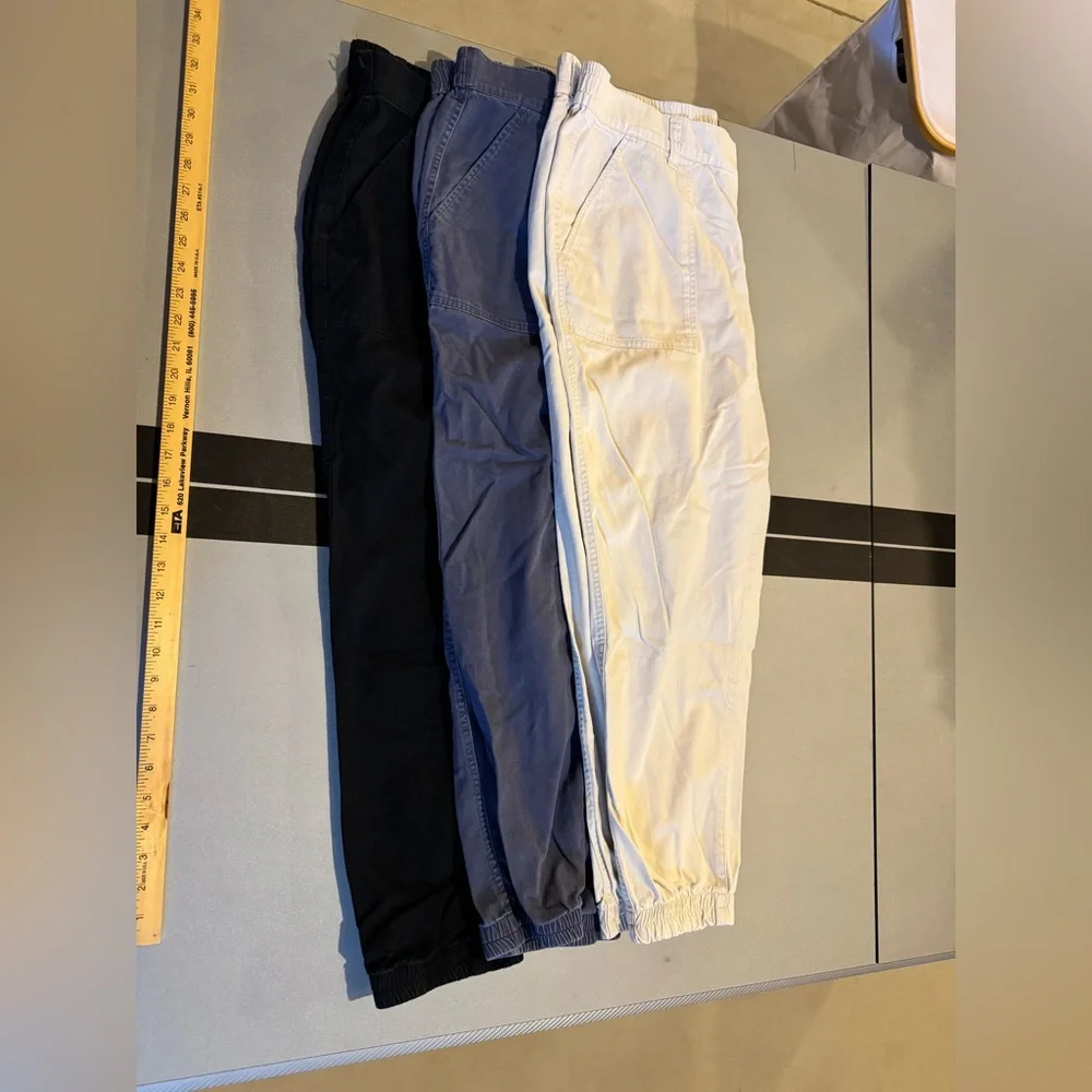 3 Gap Women’s XL Joggers- Black, Blue, Tan - Picture 2 of 16